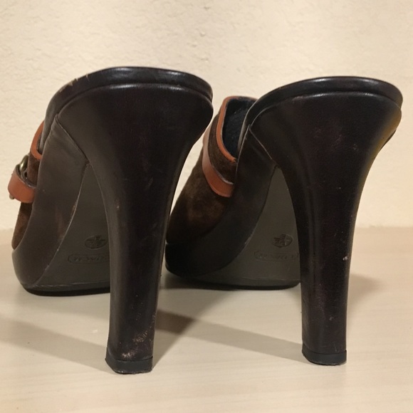 Coach suede clogs size 9 1/2 - Picture 6 of 7